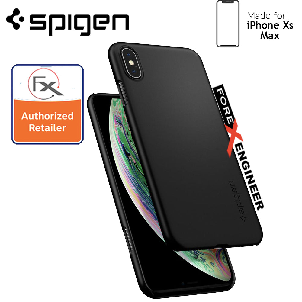 Spigen Thin Fit for iPhone Xs MAX - Premium Slim Case - Black