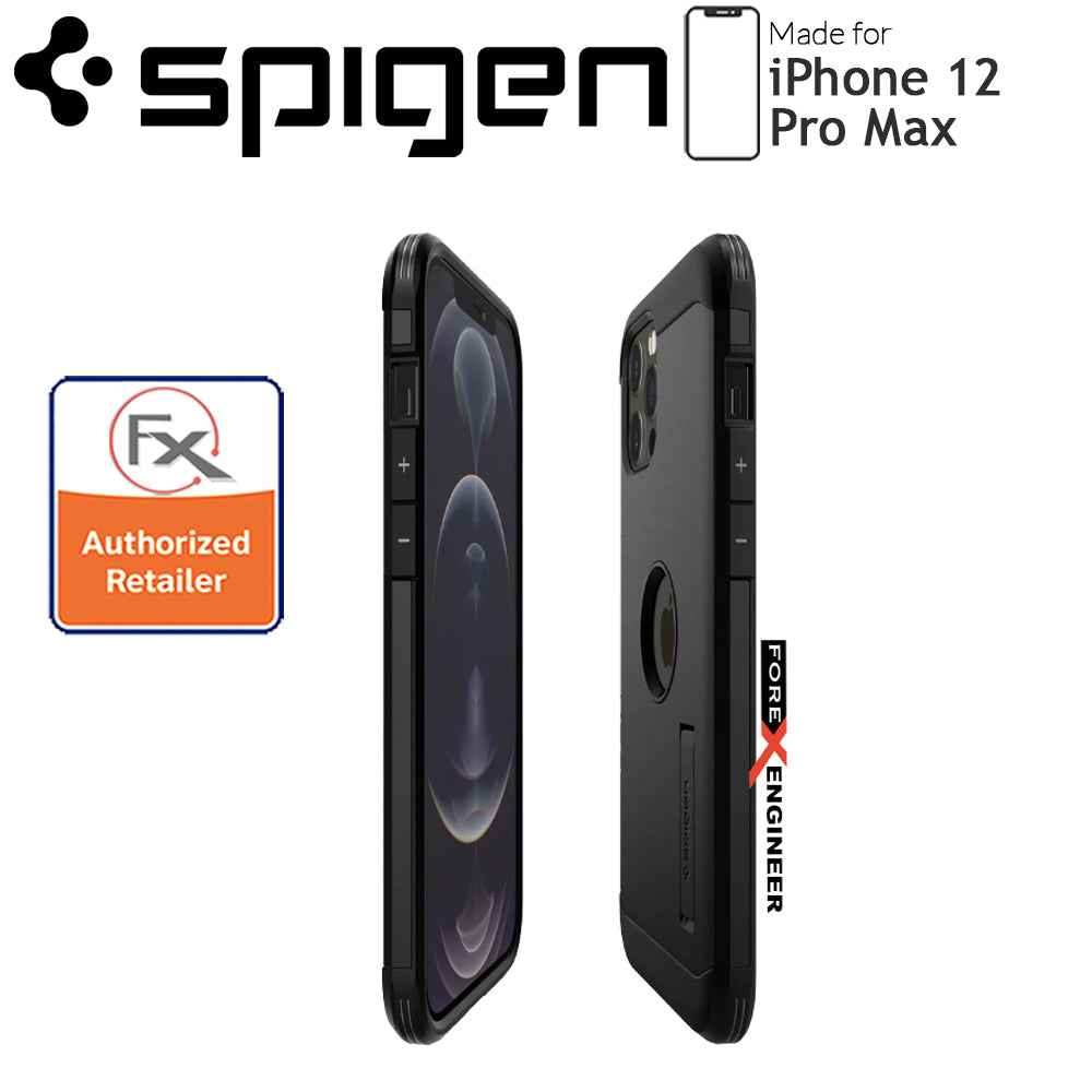 Spigen Tough Armor for iPhone 12 Pro Max - Black (Barcode : 8809710756045 )