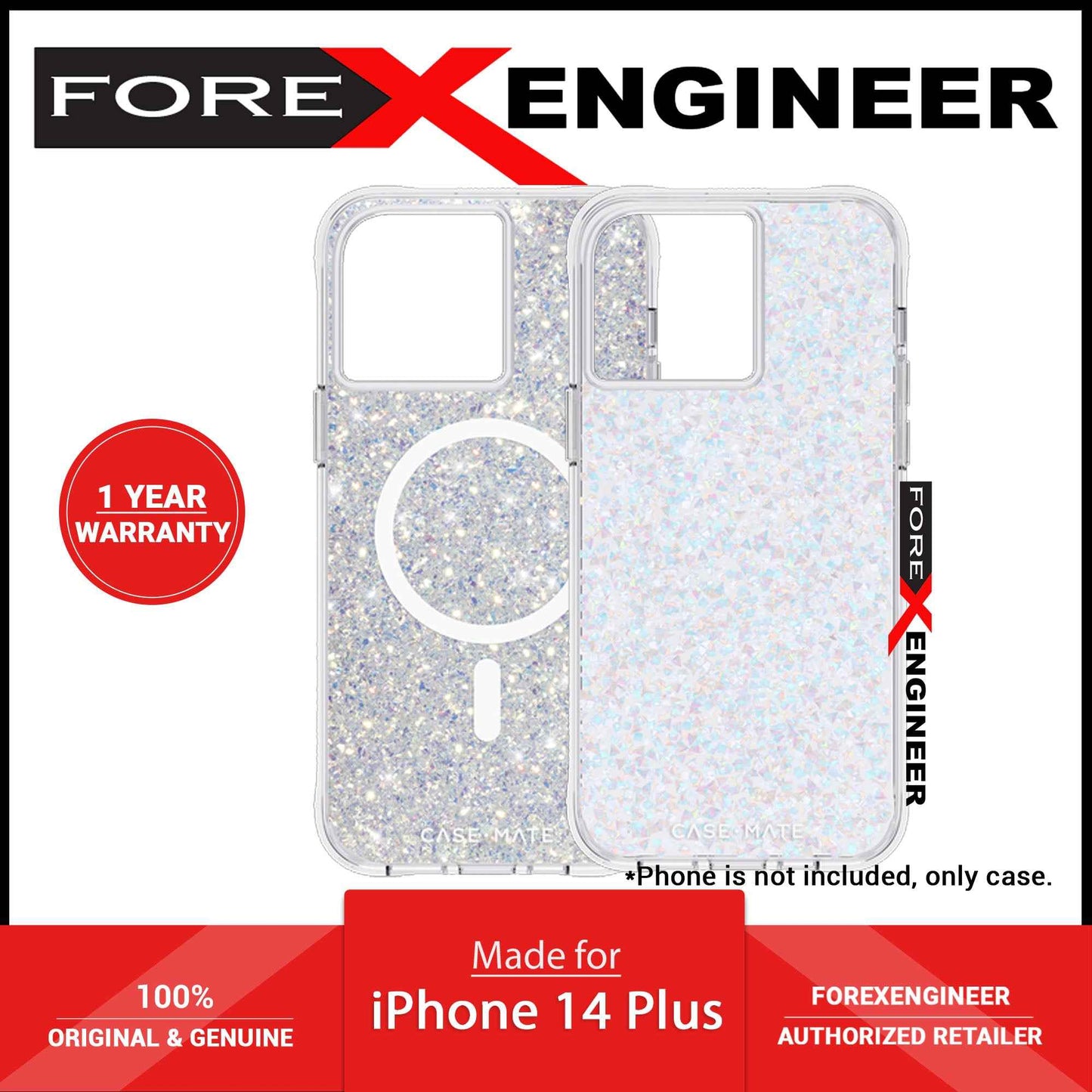 Case Mate Twinkle for iPhone 14 Plus - with Magsafe Compatible - Stardust (Barcode: 840171720693 )