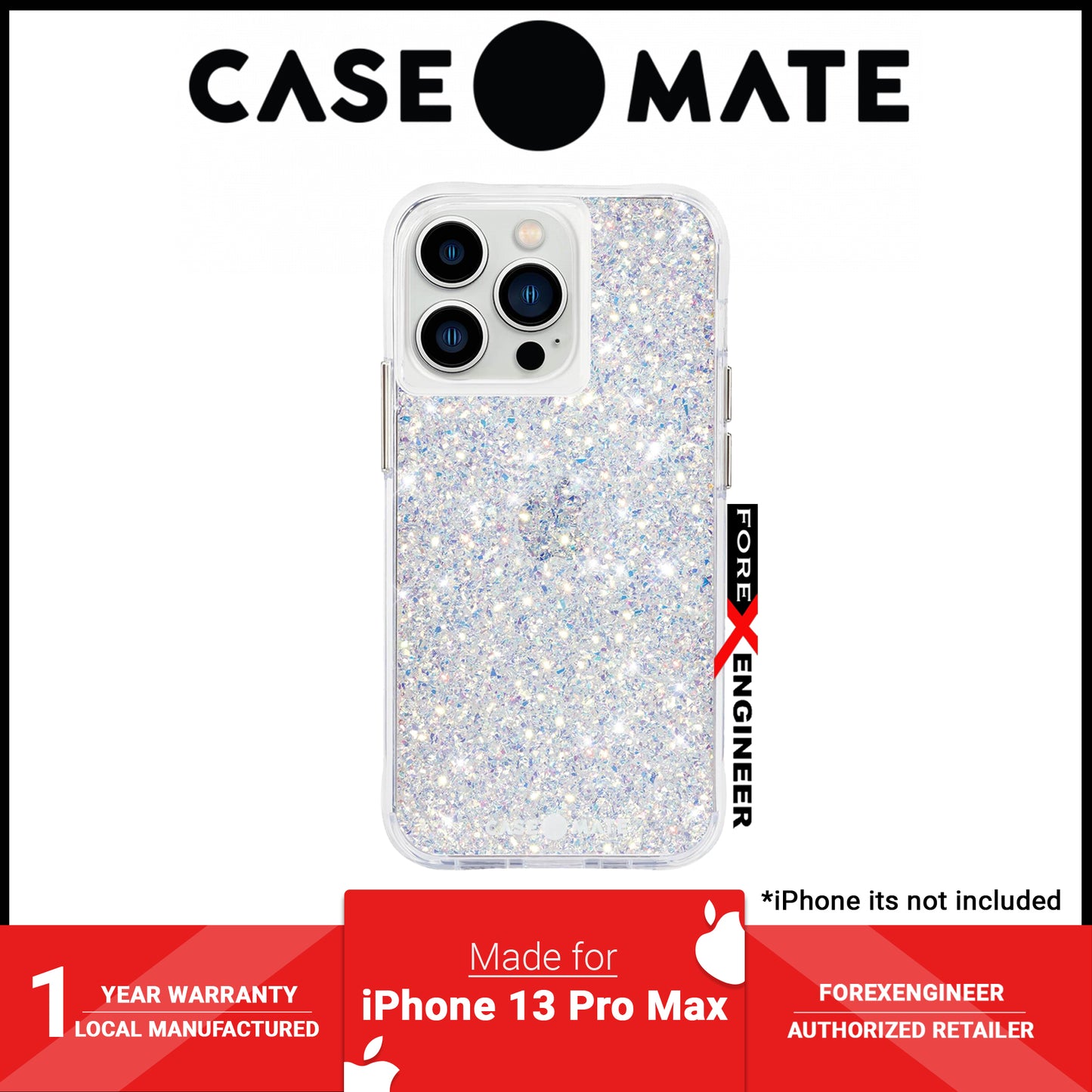 Case-Mate Twinkle for iPhone 13 Pro Max 6.7" 5G with Antimicrobial - Stardust (Barcode: 840171706192 )