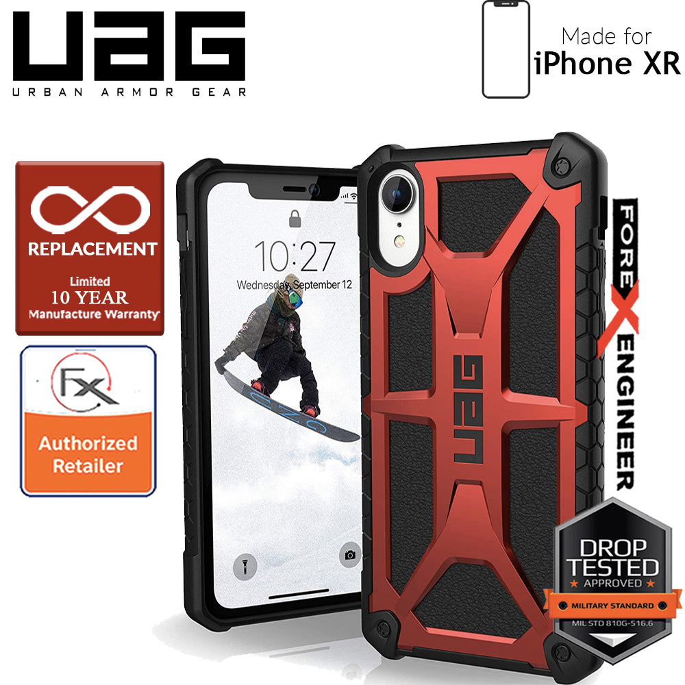 UAG Monarch for iPhone XR Feather-Light Rugged & Military Drop Tested - Crimson color