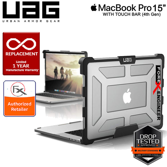 UAG Plasma for MacBook Pro 15" with Touch Bar Feather-Light Rugged & Military Drop Tested - Ice