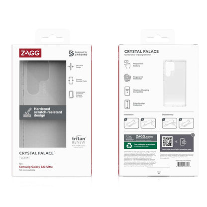 ZAGG Gear4 Crystal Palace for Samsung S23 Ultra - 2 Meters Drop Protection - Clear (Barcode: 840056177536 )