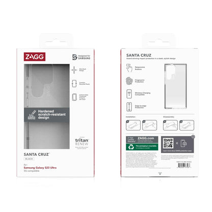 ZAGG Gear4 Santa Cruz for Samsung S23 Ultra - 4 Meters Drop Protection - Black (Barcode: 840056177567 )