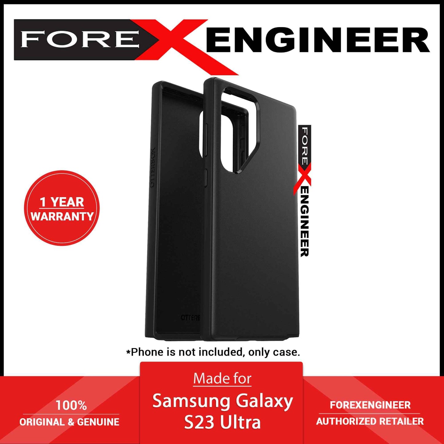 Otterbox Symmetry for Samsung Galaxy S23 Ultra - Black (Barcode: 840304713356 )