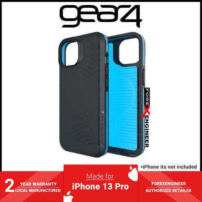 Gear4 Vancouver Snap for iPhone 13 Pro 6.1" - MagSafe Compatible - Black - Blue (Barcode: 840056146785 )
